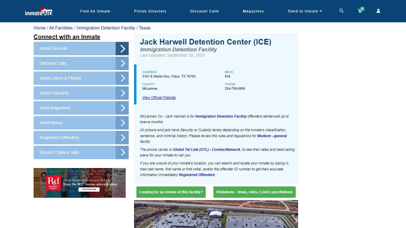 Jack Harwell Detention Center (ICE) - Inmate Search - Waco, TX